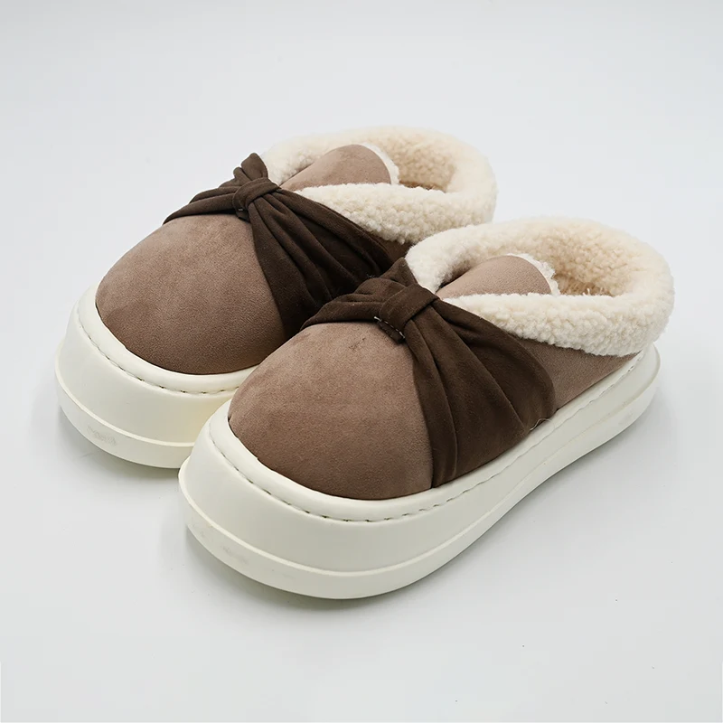 Bow Knot Cotton Slippers