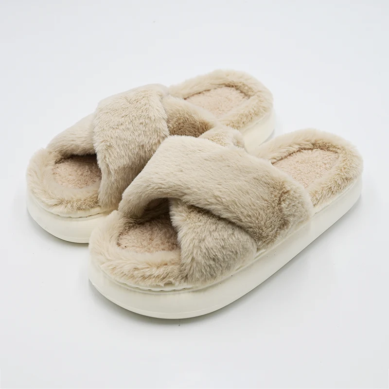 Cross-cut Cotton Slippers