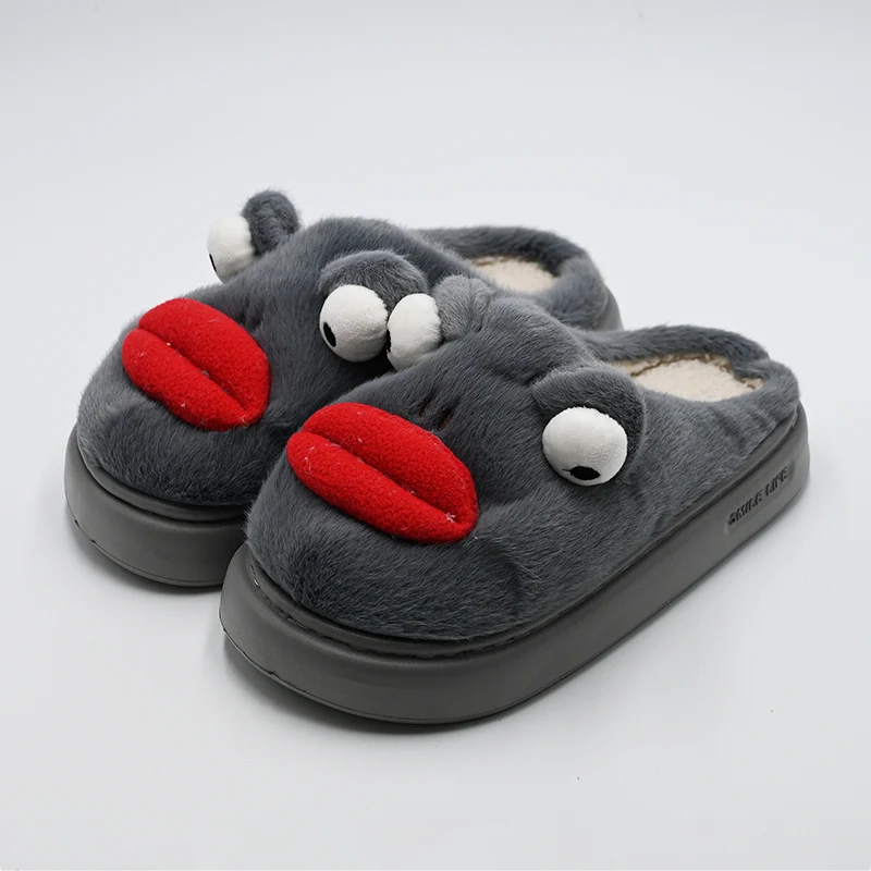 Big Mouth Frog Cotton Slippers