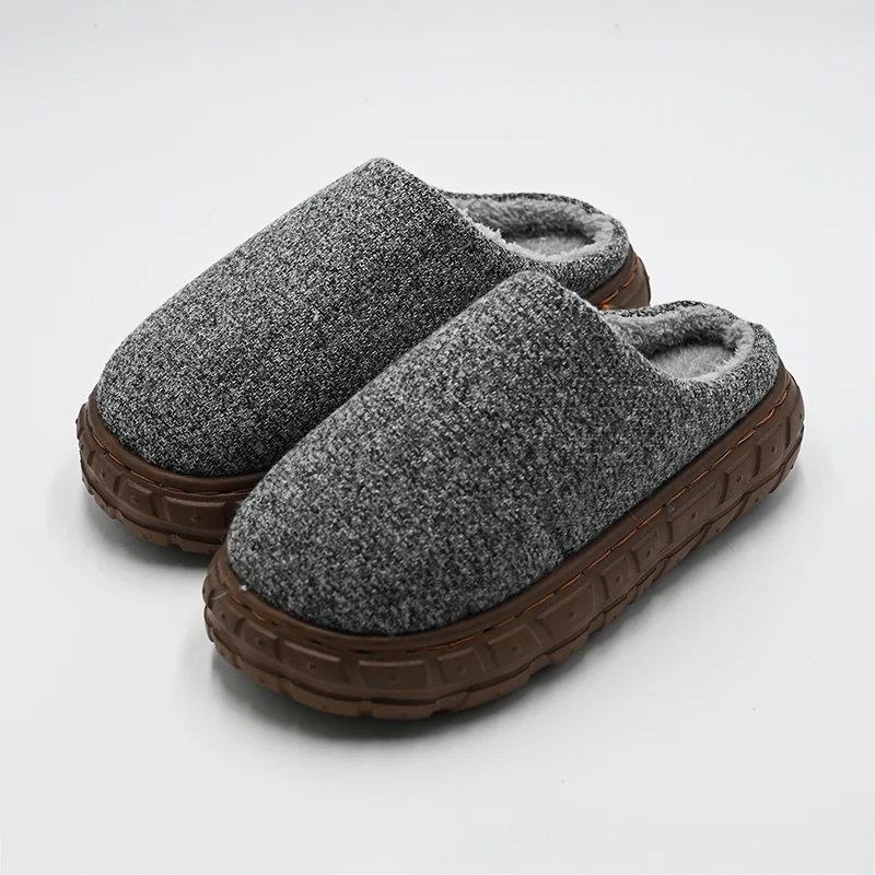 Black Sesame Cotton Slippers