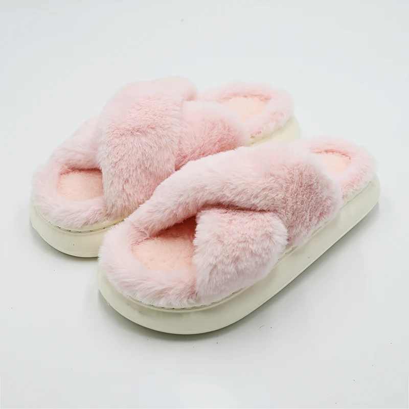 Cross-cut Cotton Slippers